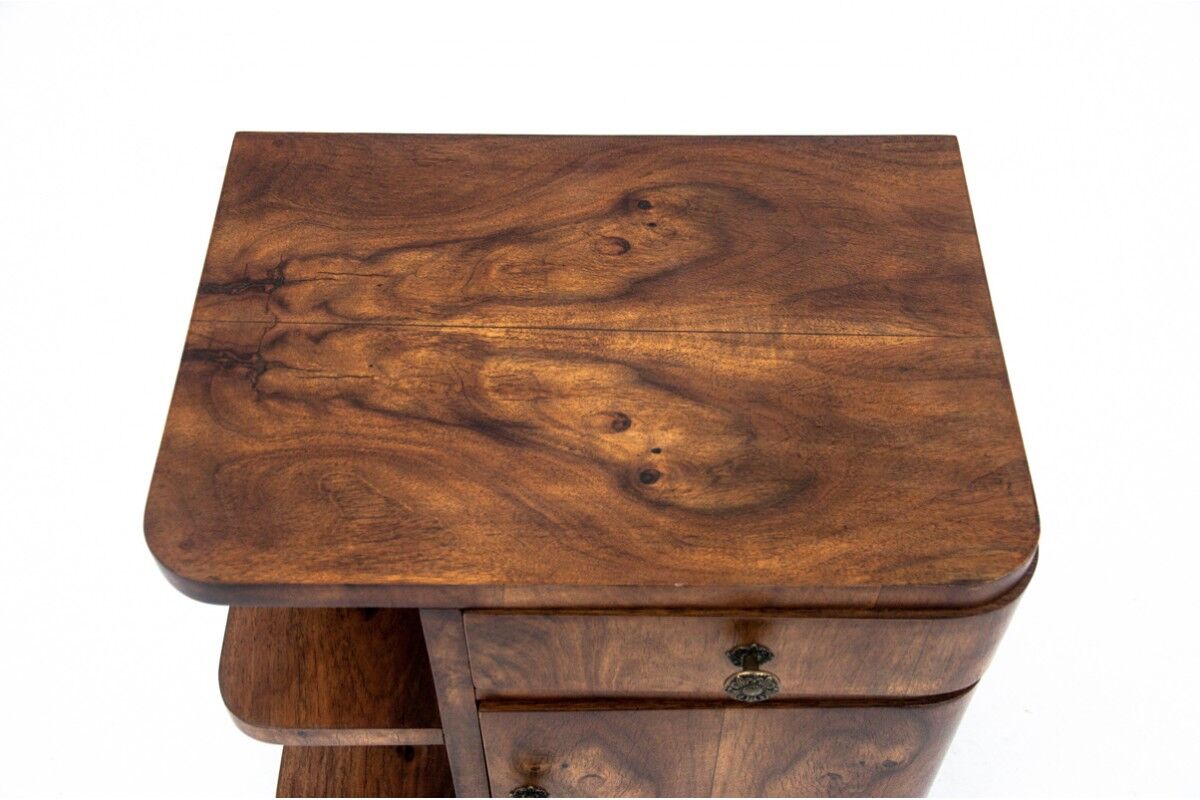 Art deco bedside tables, poland, 1950s