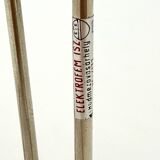 Lampe globe oculaire orange vintage des années 1970 en chrome – Design Space Age