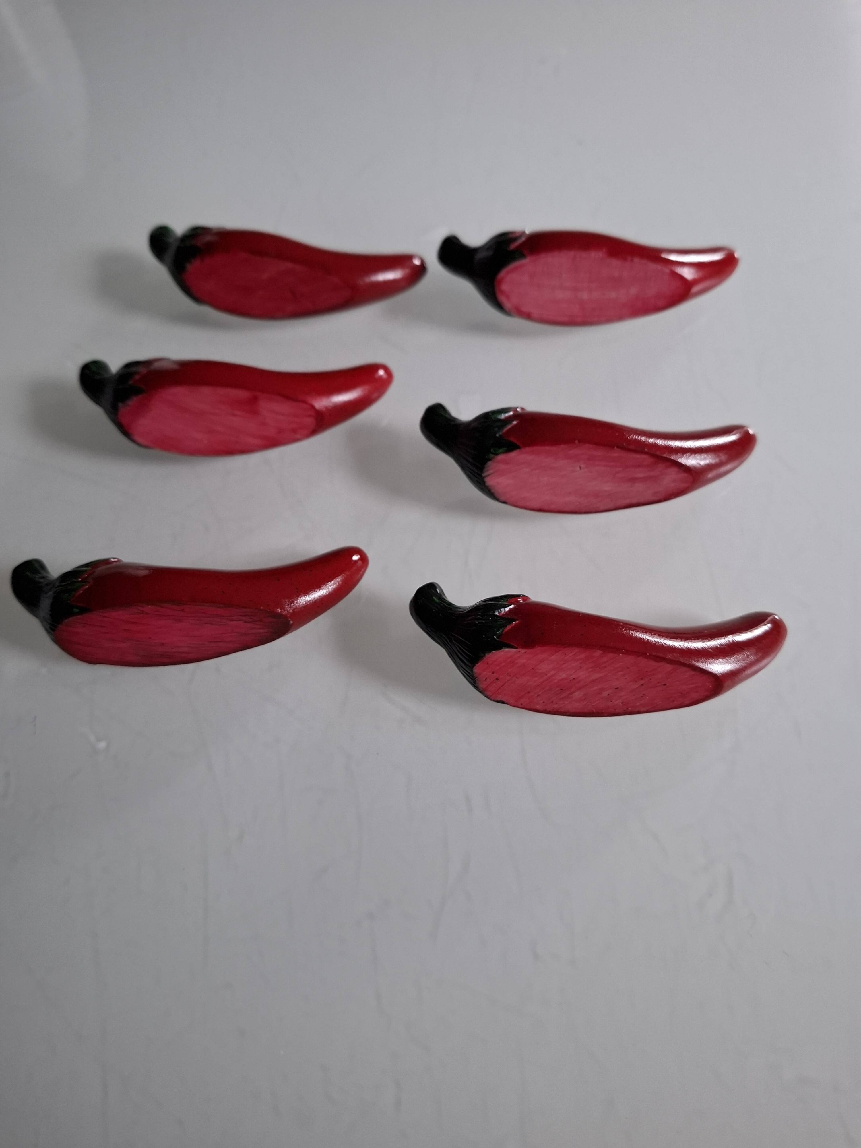 6 knife rests Peppers