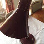 Vintage desk lamp, orientable, burgundy, 70s, brand AIRIMIA