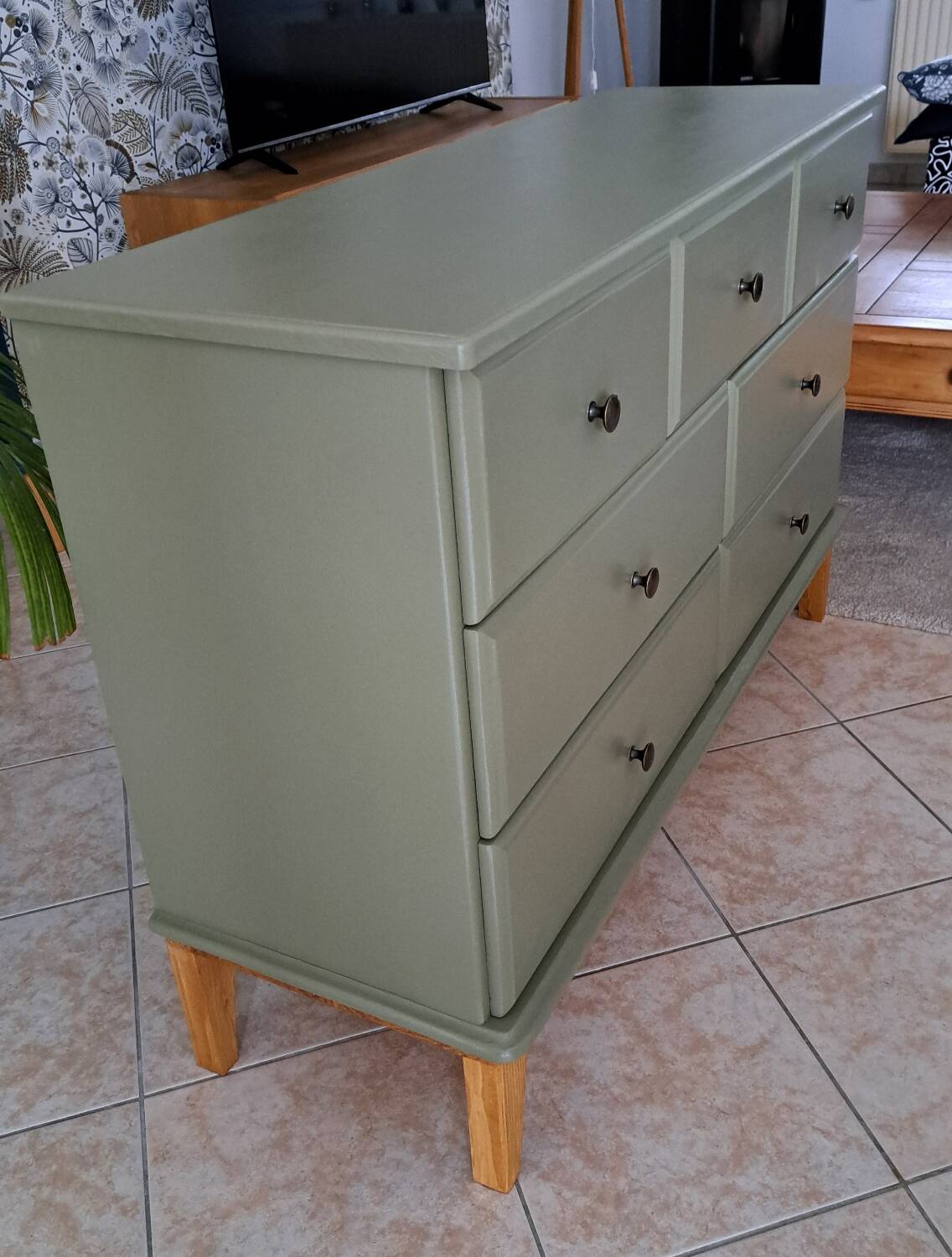 Commode basse vert Thisted