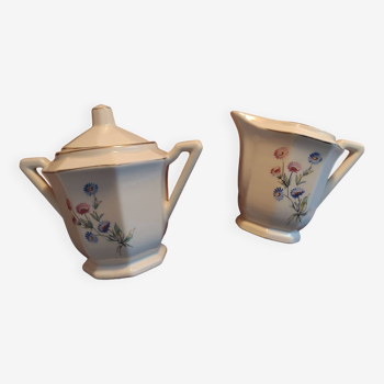 Milk pot sugar bowl set