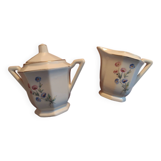 Milk pot sugar bowl set