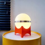 Space age tafellamp met oranje voet vierkant, kunststof, jaren 1960