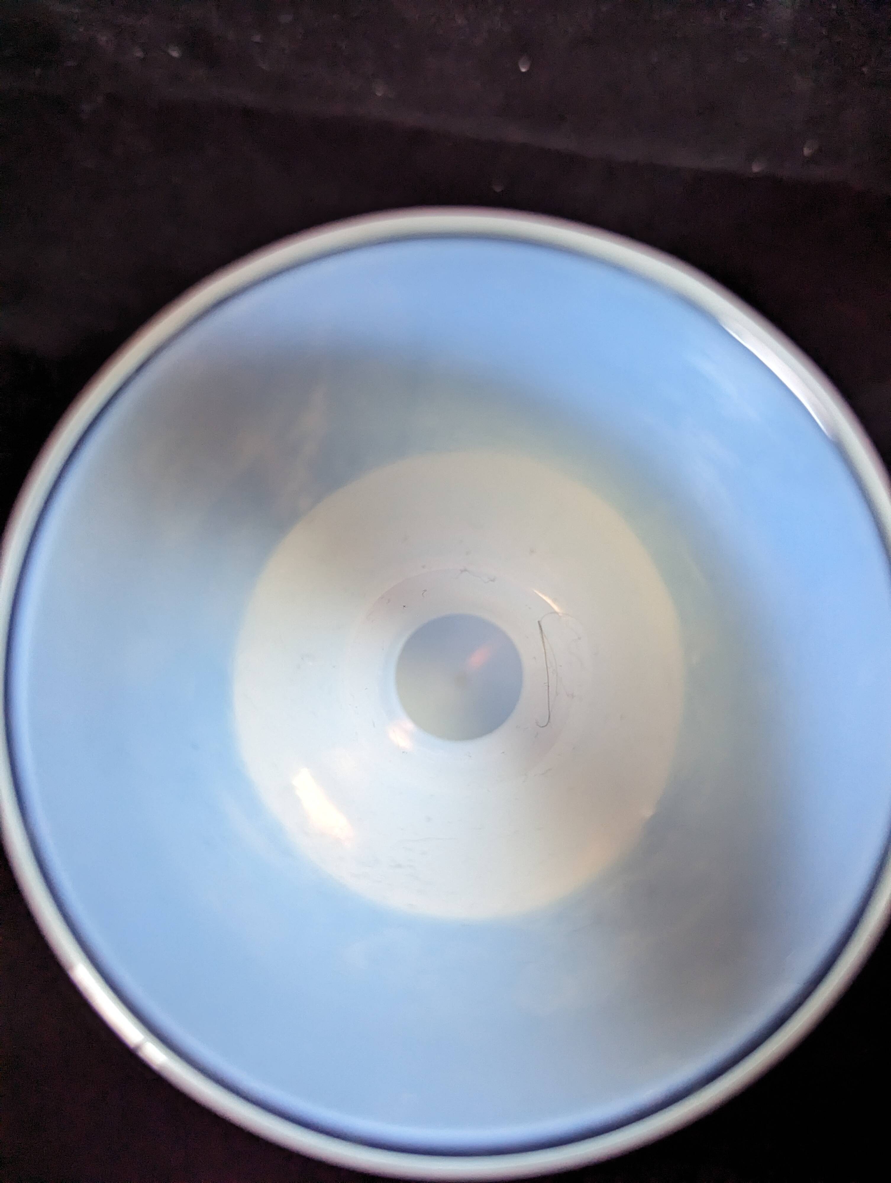 Vintage white opalescent glass vase