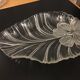Flower pattern glass dish