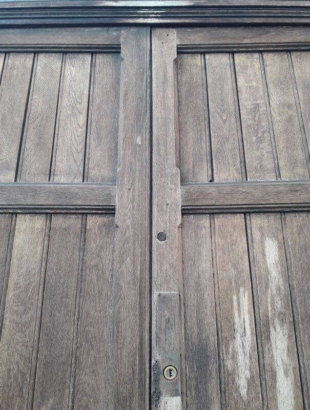 Double entrance door 227x142.2cm oak multi-point lock and frame