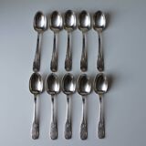 Set of 10 silver-plated soup spoons, 'REX' goldsmith's work