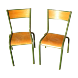 Pair of chairs of school Mulca