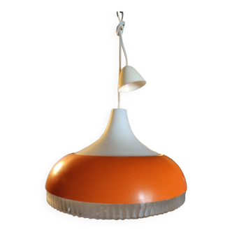 Vintage 1970, Space age UFO orange pendant light