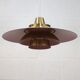 Rare David Mogensen Golden Pendant Lamp for Super Light : 1970s Scandinavia