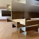 Vintage 1970s Square Coffee Table in Brass and Smoked Glass, David Hicks