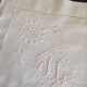 Linen tablecloth embroidered and monogrammed