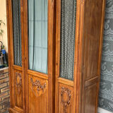 Antique carved wooden bookcase