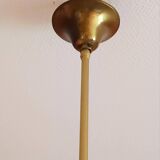 Vintage 1950 glass cylinder pendant light