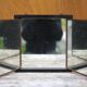 Vintage triptych mirror, wall mirror, barber mirror, collection, Asian pattern mirror