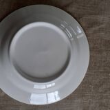 Old deep plate with baby blue border
