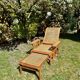 Chaise longue cannée 1930/1950