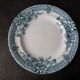 Set of 6 flat plates Longwy, Watteau model