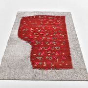 3x5 Red Contemporary Vintage Kilim Rug, 105x149Cm