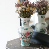 Vase chinois en porcelaine à décor d'un cerf