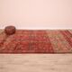 Vintage Moroccan Wool Rug 196 x 350 cm, Berber Handmade Bohemian Rug Unique