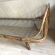 Bed bench into rattan vintage 1960