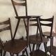 Set of 8 vintage chairs 1960 in beech compass feet
