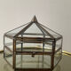 Jewelry box in brass and glass