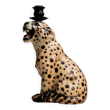 Cheetah Porcelain Candle Holder