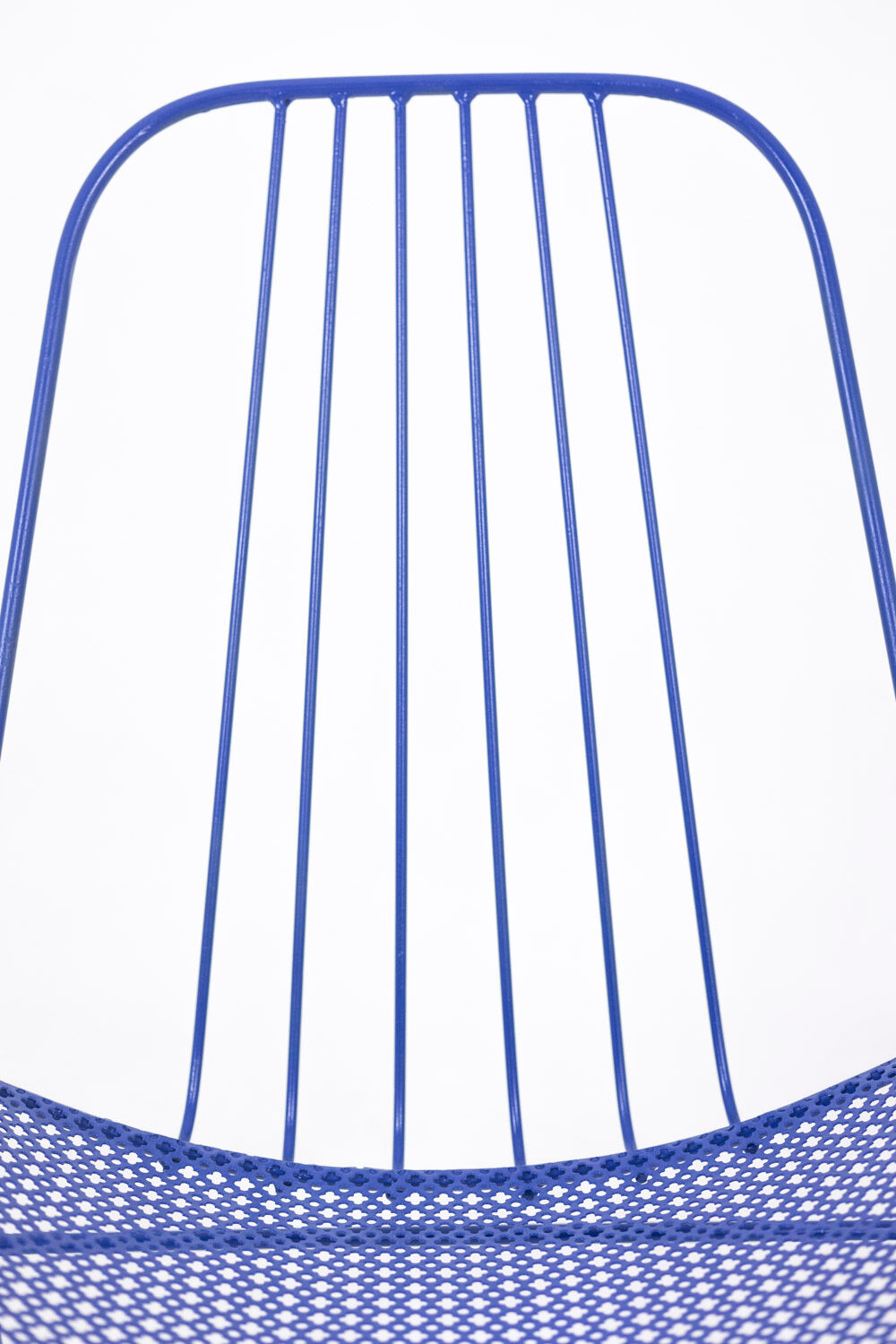 Pair of openwork iron armchairs, 1960s