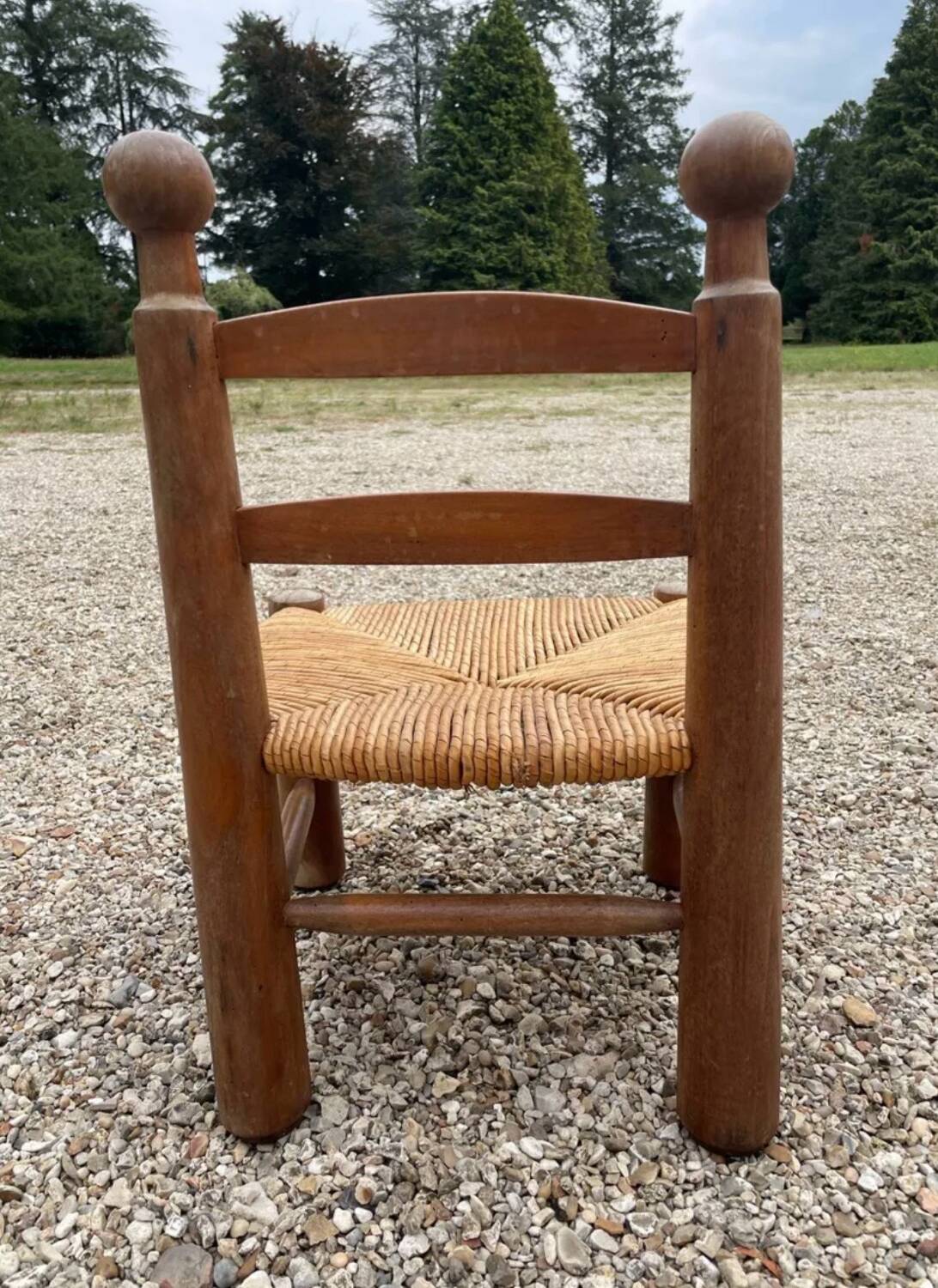 Brutalist chair attributed to Charles Dudouyt