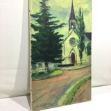 R. Rodrigue - Oil On Canvas “Protestant Church of Vésinet”