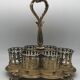 Servitor tray for glass in gilded metal, goldsmith christofle 19th century