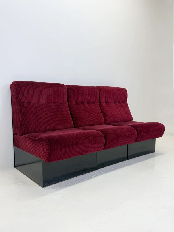 Canapé modulable « Cinema », 3 chauffeuses — Italie, 1970s