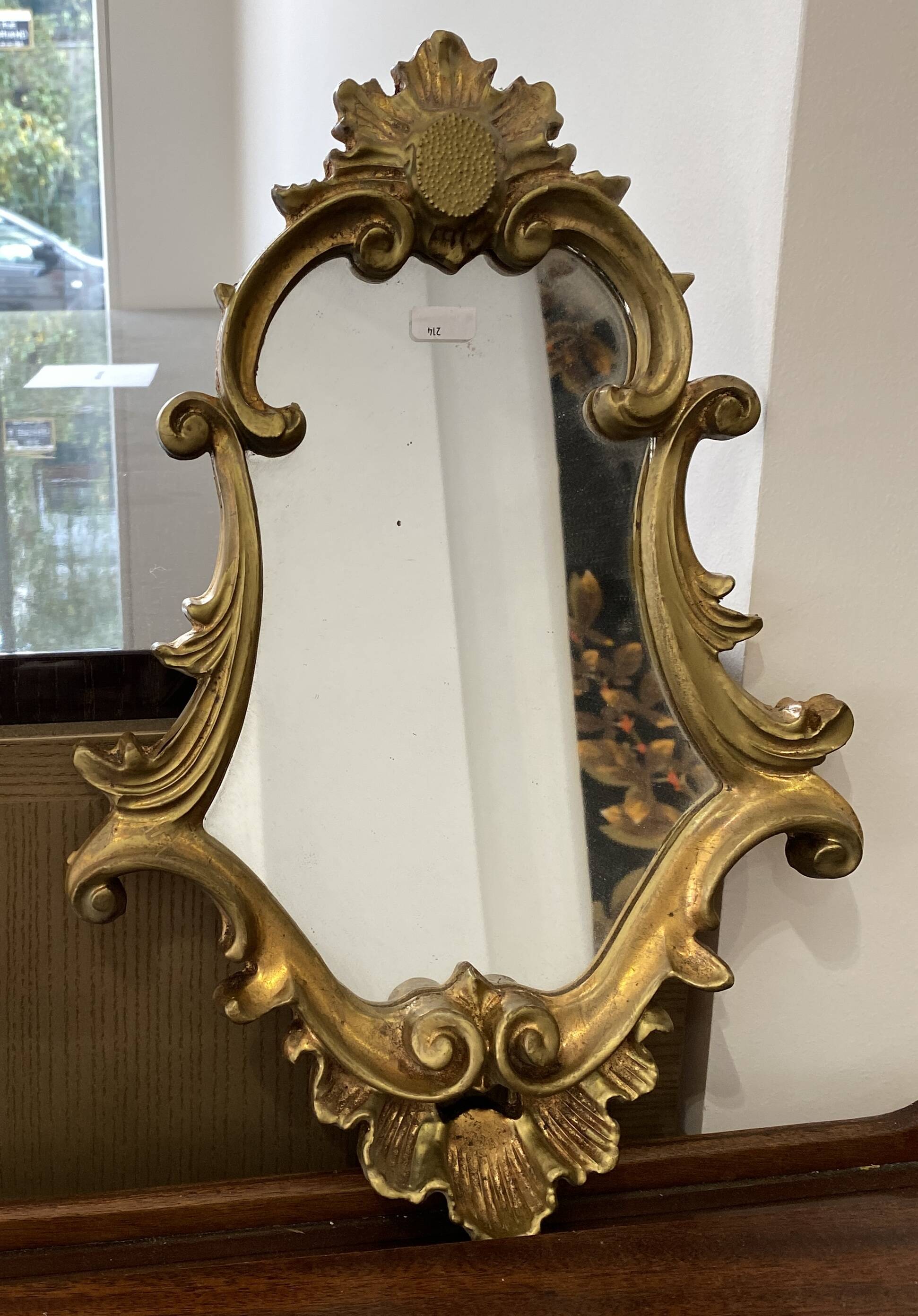Gold baroque mirror 41 x 28 cm