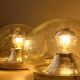 Set of 2 RZB Leuchten wall or ceiling lights in bubble glass, Germany, 1970s