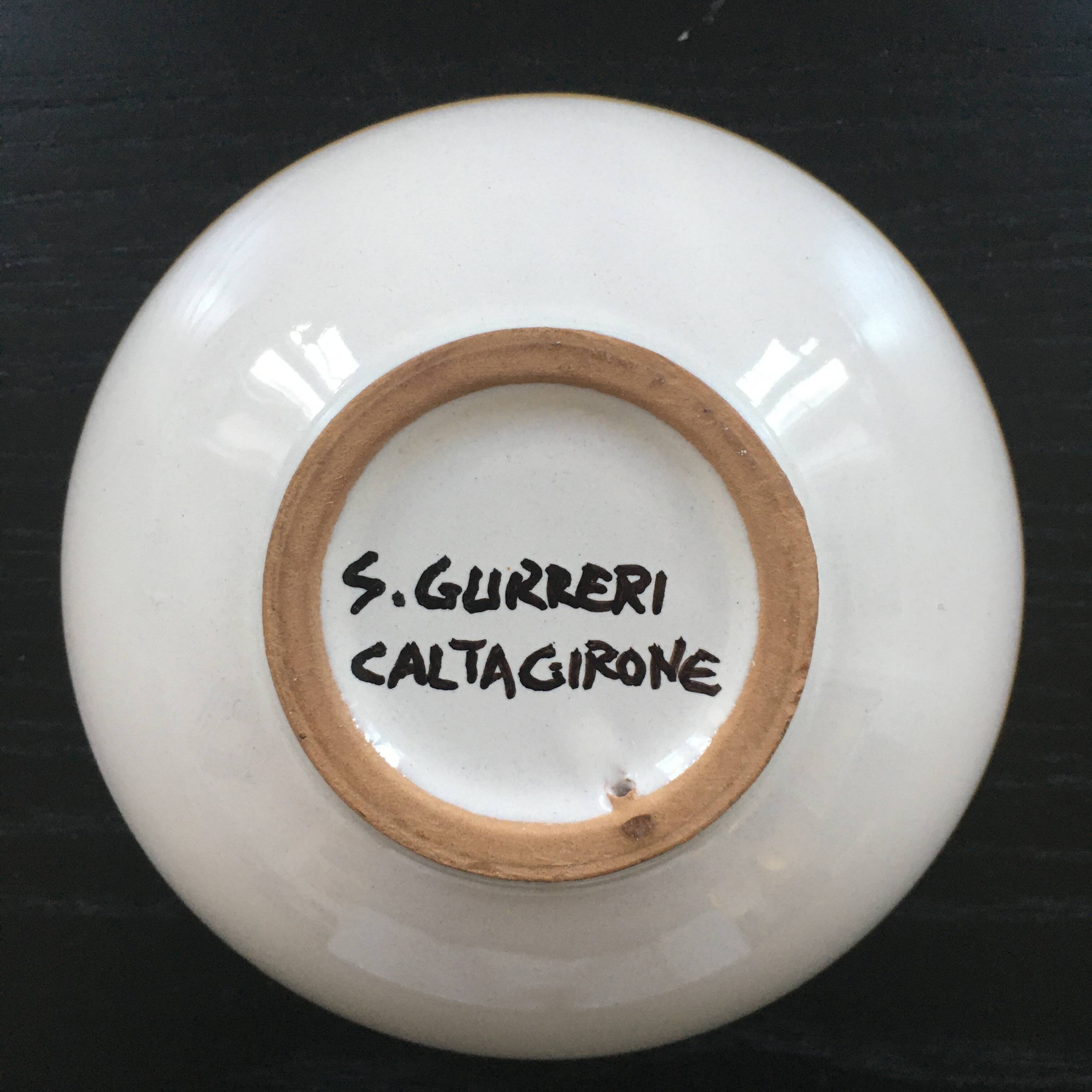 Italian bowl painted lemon decor