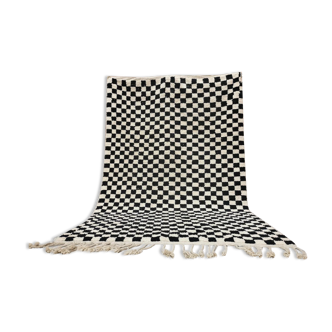 Checkered rug, Moroccan checkered rug, tapis carré, tapis marocain, tapis echecs, wool rug