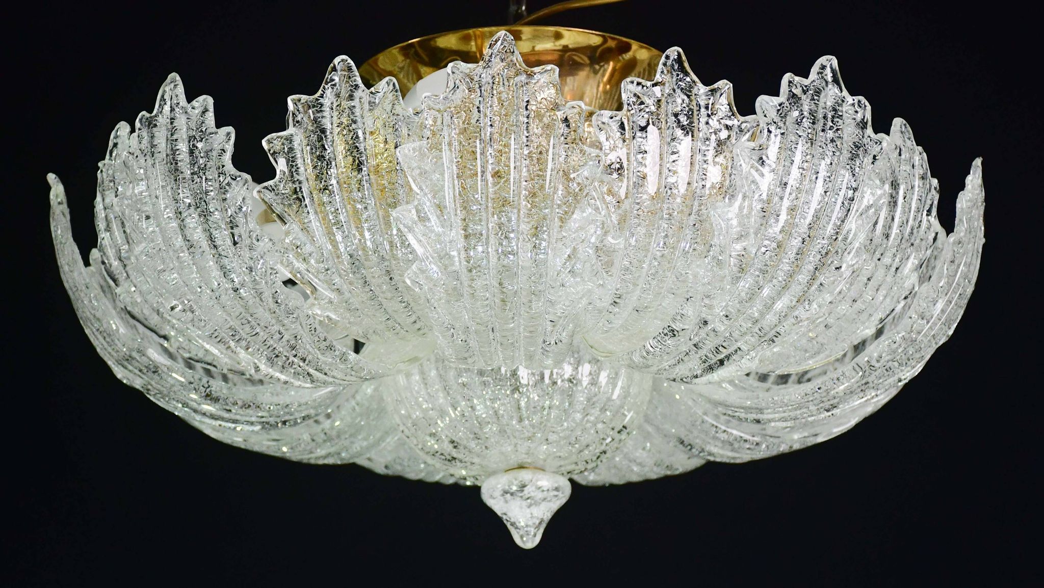 Garda, luxury Italian Murano glass ceiling light or flush mount, 1980s