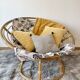 Fauteuil papasan ou loveuse en rotin