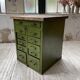 Meuble établi rangement militaire industriel vert