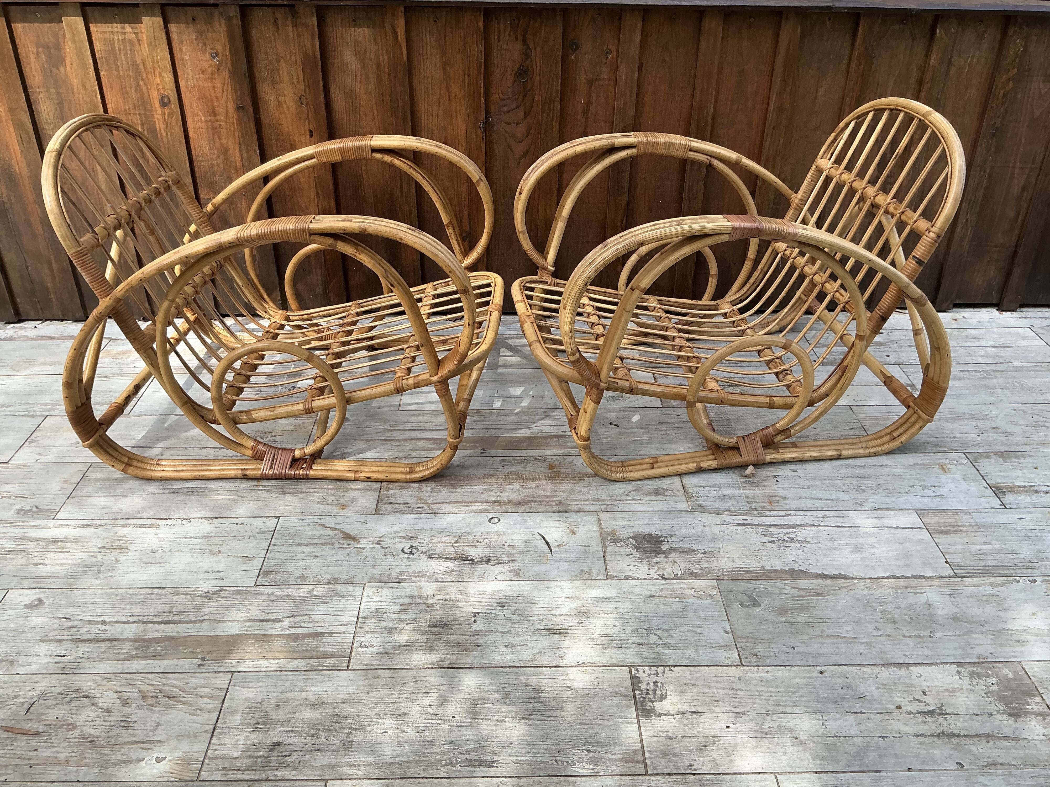 Pair of Riviera lounge chairs from the 1950s.
