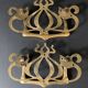 Large Art Nouveau gate handles in gilded brass/Arabesque handles