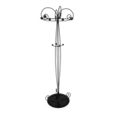 1980s Italian Postmodern Wrought Iron Coat Rack and Standing Hall Tree