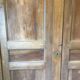 Double door antique wardrobe front in walnut.