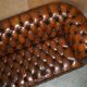 Chesterfield leather sofa, Art Deco style, fully restored.