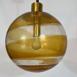 Mid-century Italian Murano glass sphere pendant lamp from 60s