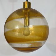 Mid-century Italian Murano glass sphere pendant lamp from 60s