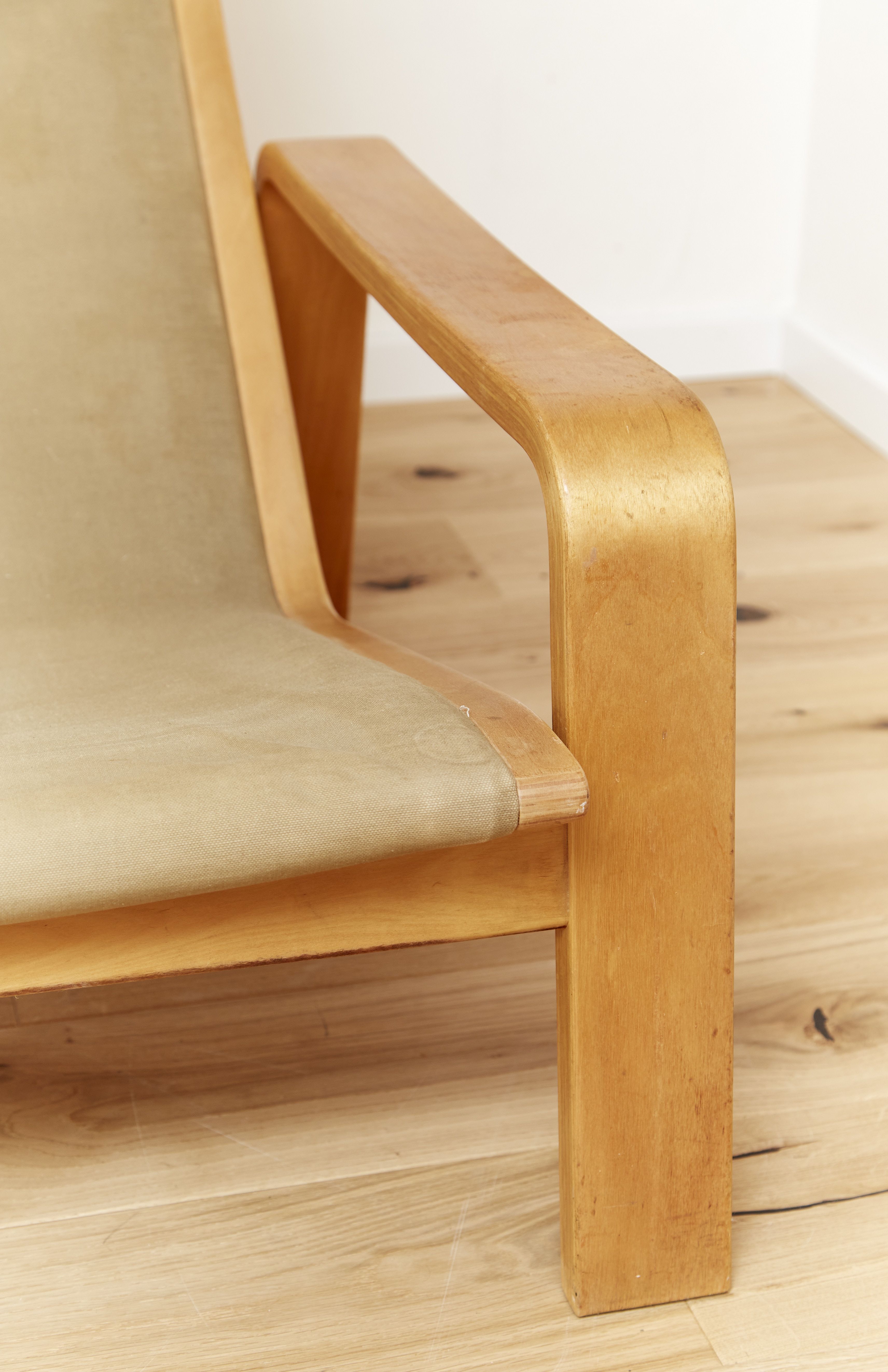 Mid-Century Pulkka lounge chair by Ilmari Lappalainen for Asko